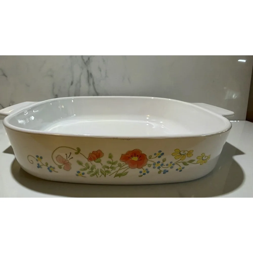 Corning Ware Wildflower 10x10x2 in Casserole Dish A-10-B No Lid